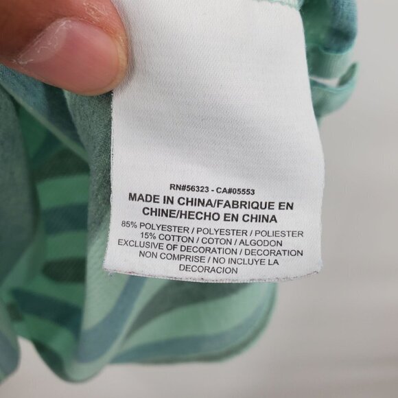 Nike Dri-Fit Running Shirt Zip Pockets Stripe Short Sleeve Mesh Large Womens - Picture 6 of 13